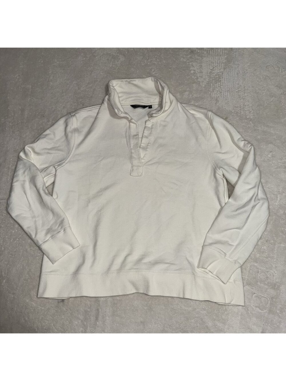 Vineyard Vines Women’s  Medium White Pullover Sweatshirt Mock Neck Cotton Blend